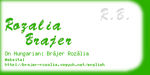 rozalia brajer business card